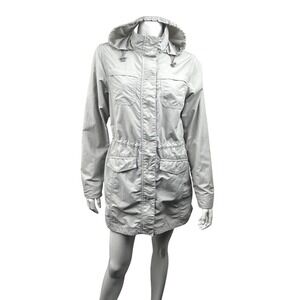 Eddie Bauer Jacket Womens Small Hooded Utility Lightweight Outdoor Grey Travel‎